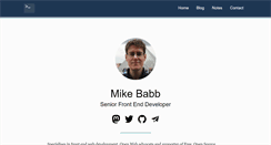 Desktop Screenshot of mikebabb.com